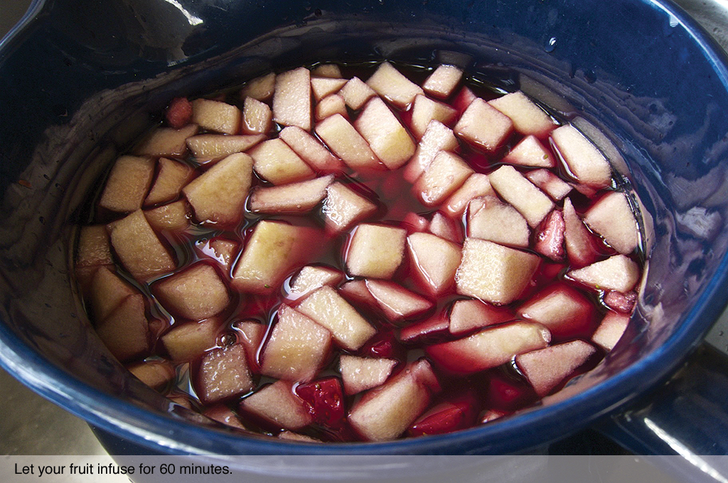 Let your fruit infuse for 60 minutes.