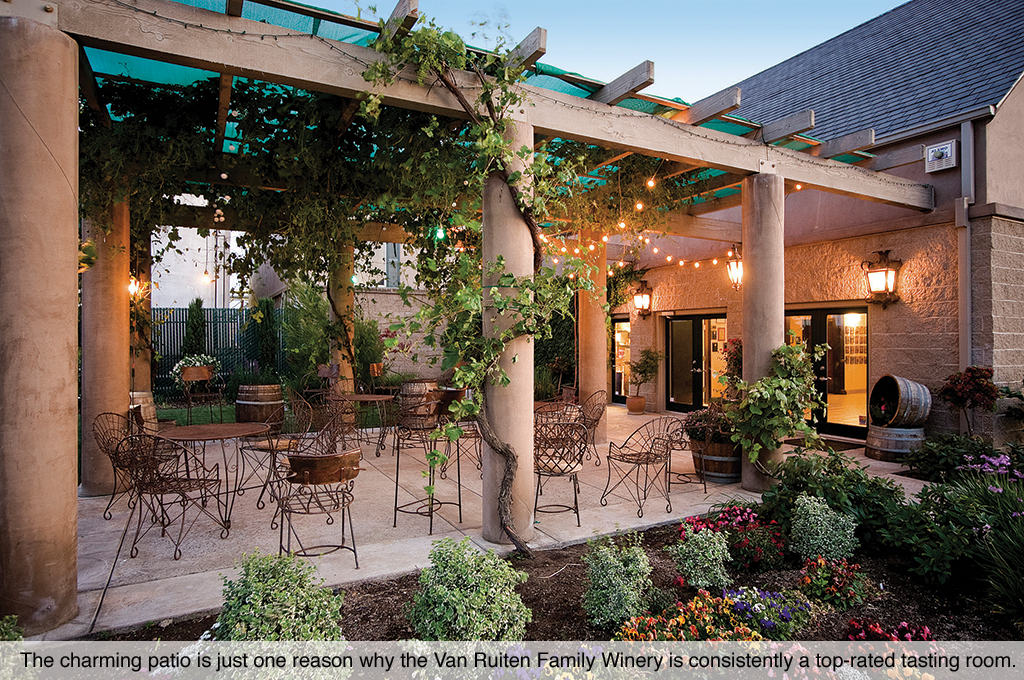 Anaba Wines guests enjoy their tasting on the patio