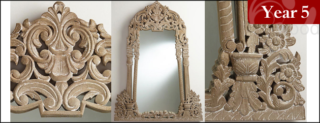 Wooden Victorian Isle Mirror