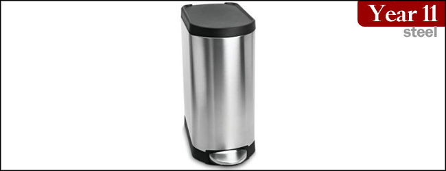 SimpleHuman    8-Gallon Slip Step Trash Can