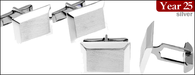 Rectangle Shape Personalize Engravable Solid Cufflinks Sterling Silver
