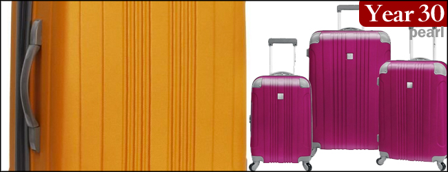 Caribbean Joe Malibu 3 Piece Hard Case Luggage Set Expandable