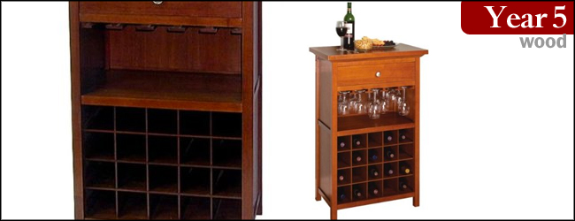 Winsome Wood Wine Cabinet with Drawer and Glass Holder, Walnut