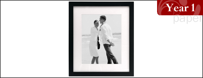 Malden Linear Wood Matted 8-By-10 Black Picture Frame