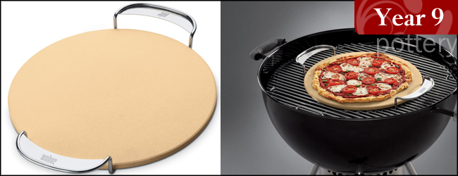 Weber Gourmet BBQ Pizza Stone with Carry Rack