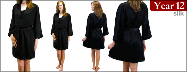 TexereSilk    Black Silk Robe