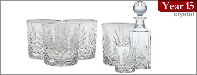 Godinger Dublin 6-Piece Crystal Whiskey Decanter Set
