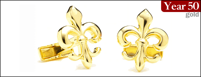 Vermeil Fleur di Lis Cufflinks