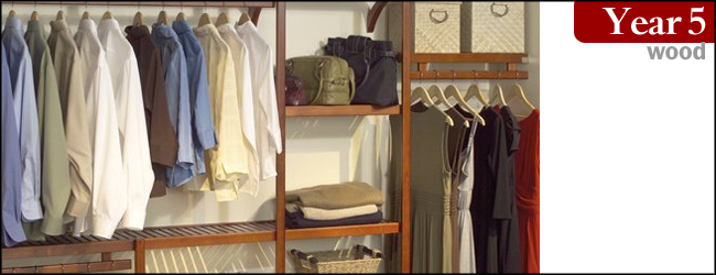 John Louis Home Standard Closet Shelving System, Red Mahogany