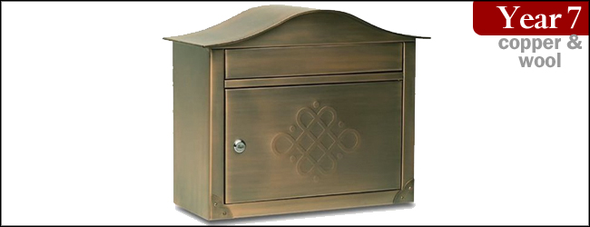 Architectural Mailboxes Peninsula Wall Mailbox, Antique Copper Embossed